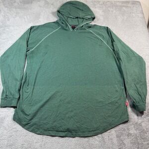 BOCOMAL FR Hoodie Mens 3XL Green Pullover Midweight Jersey Cotton Logo